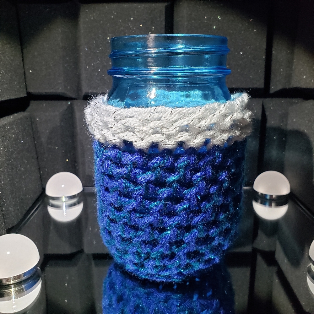 SALE Handmade Knit Mason Jar or can Koozie cozie